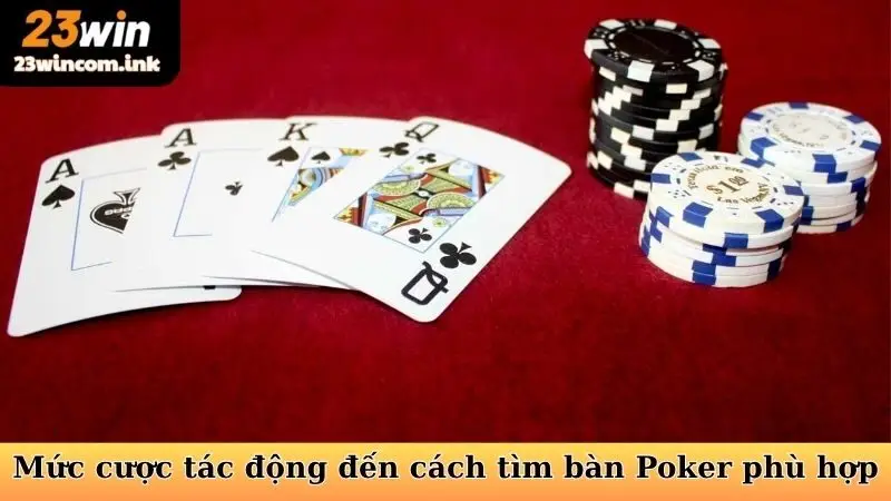 Cách Tìm Bàn Poker Phù Hợp Tại 23WIN Tối Ưu Cơ Hội 6 Mức cược tác động đến cách tìm bàn Poker phù hợp
